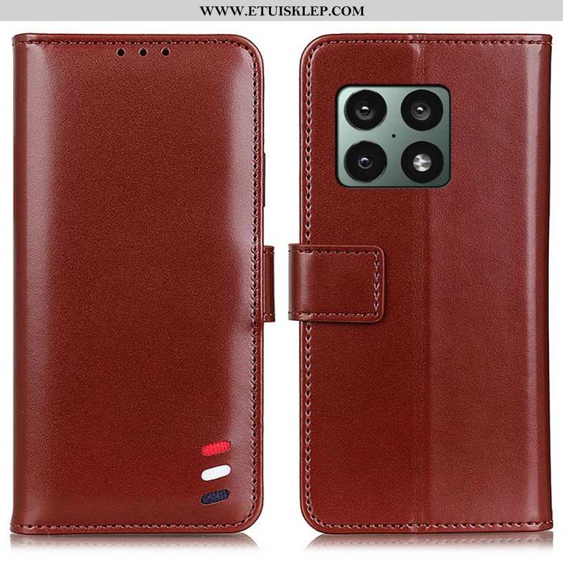 Etui Folio do OnePlus 10 Pro 5G Trójkolorowy Efekt Skóry